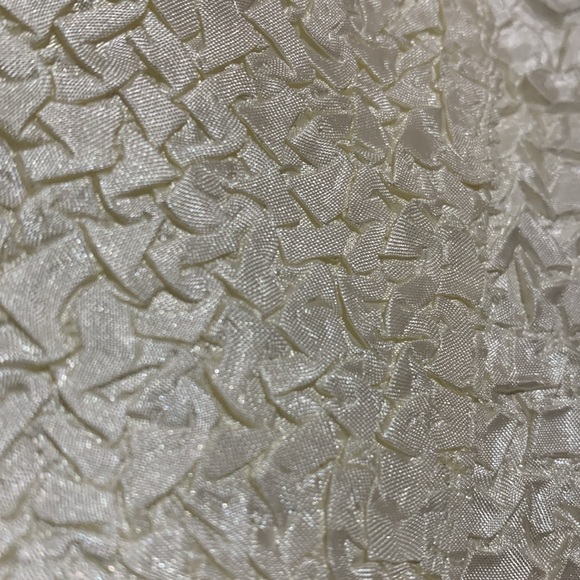 General Apparel Top Light Jacket L Ivory cream Crinckle Front Buttons Polyester - Picture 9 of 16